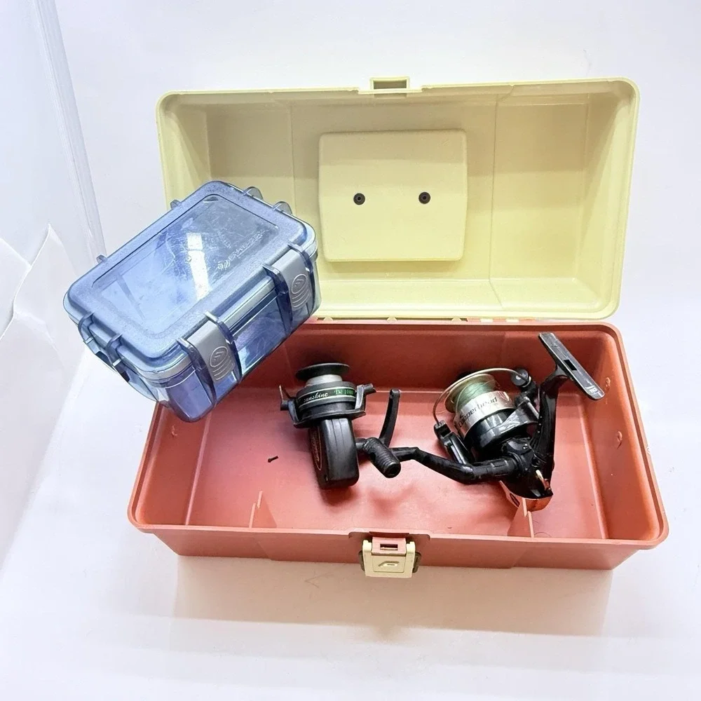 Vintage Plano 5520 Tackle Box Lot Copperhead 225 Sunshine 1000 Fishing reels
